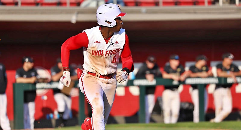 Miami infielder CJ Kayfus rounds the bases after hitting a solo